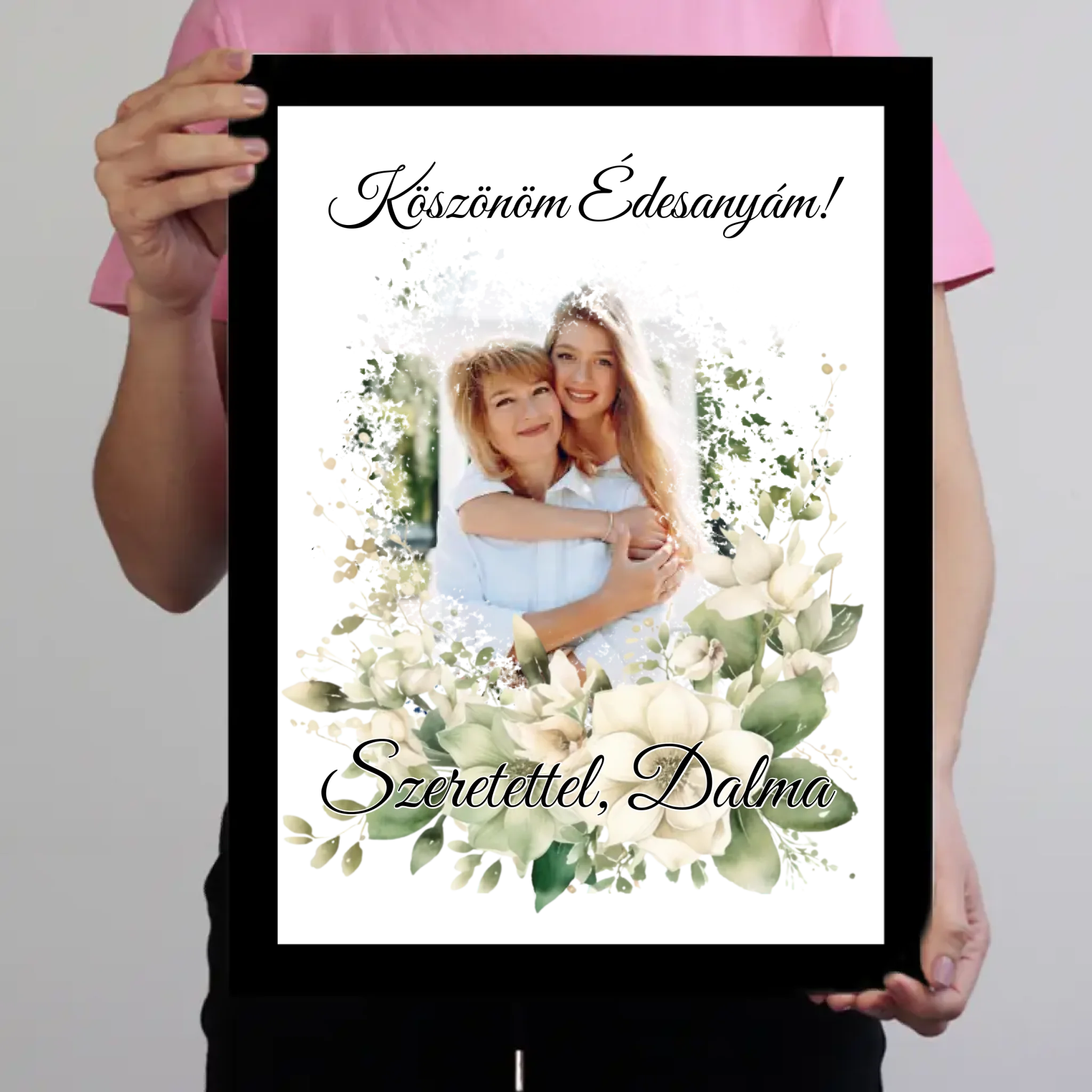 Egyedi képes falikép - Esküvői köszönőajándék egyedi képpel Anyukáknak