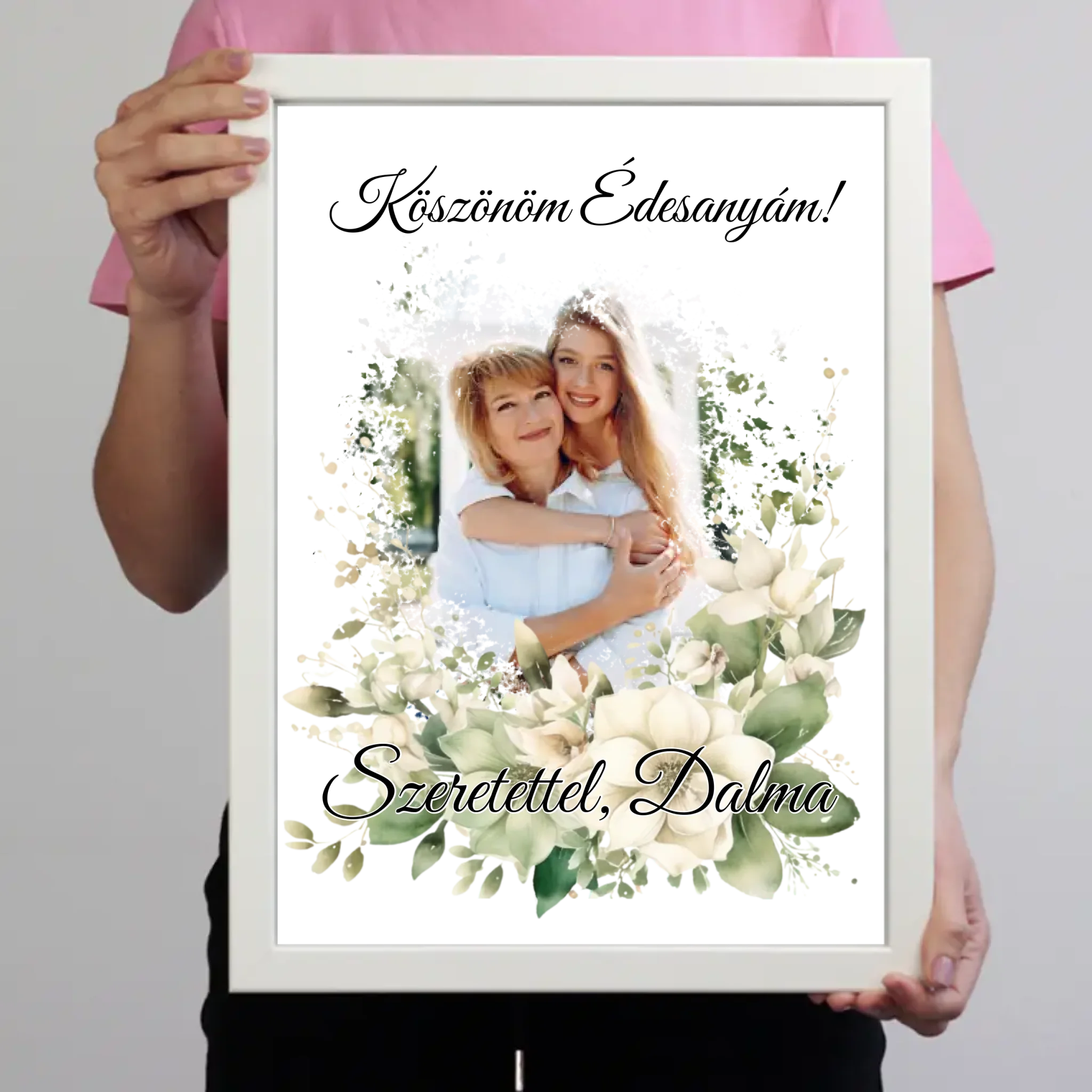 Egyedi képes falikép - Esküvői köszönőajándék egyedi képpel Anyukáknak