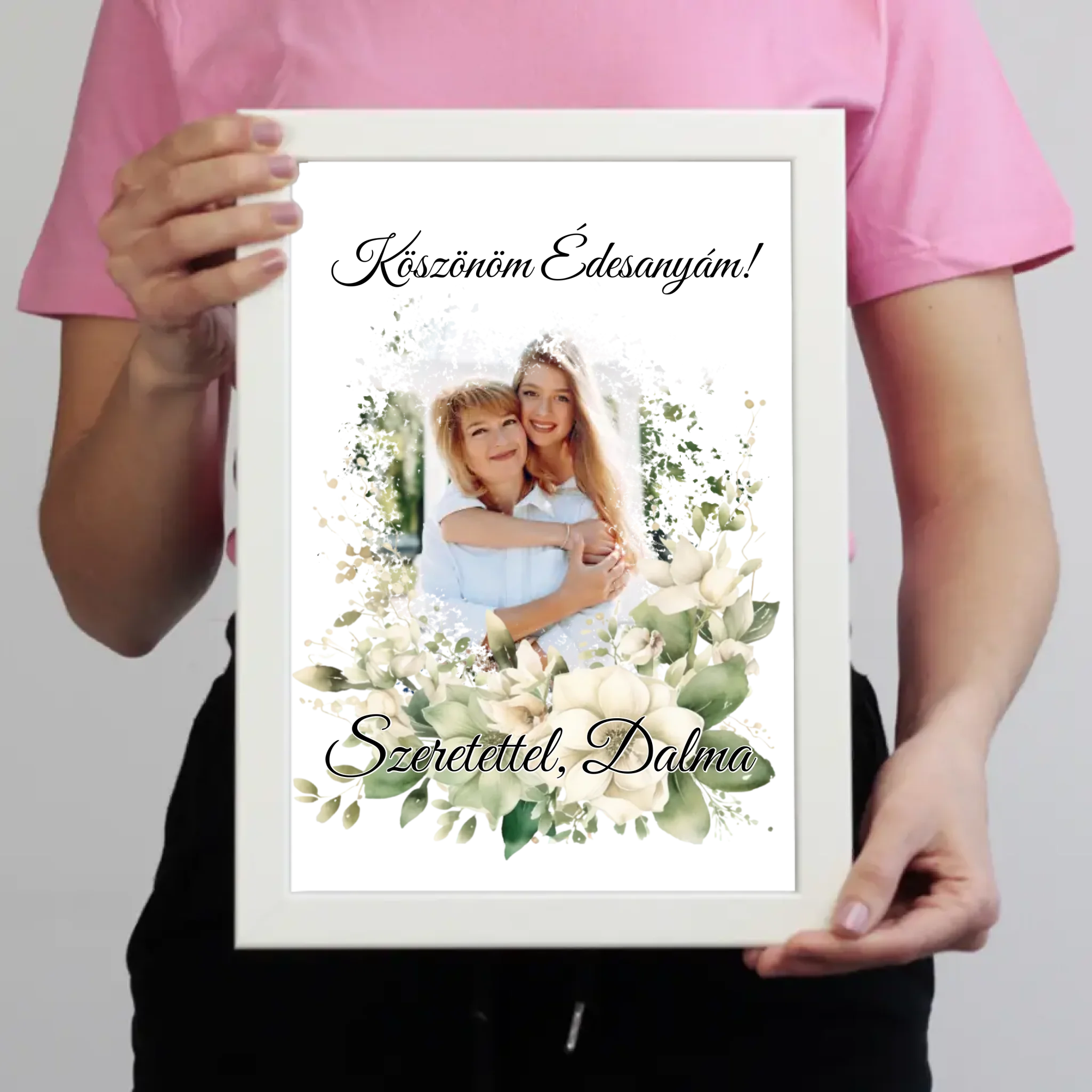 Egyedi képes falikép - Esküvői köszönőajándék egyedi képpel Anyukáknak