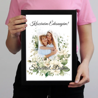 Egyedi képes falikép - Esküvői köszönőajándék egyedi képpel Anyukáknak