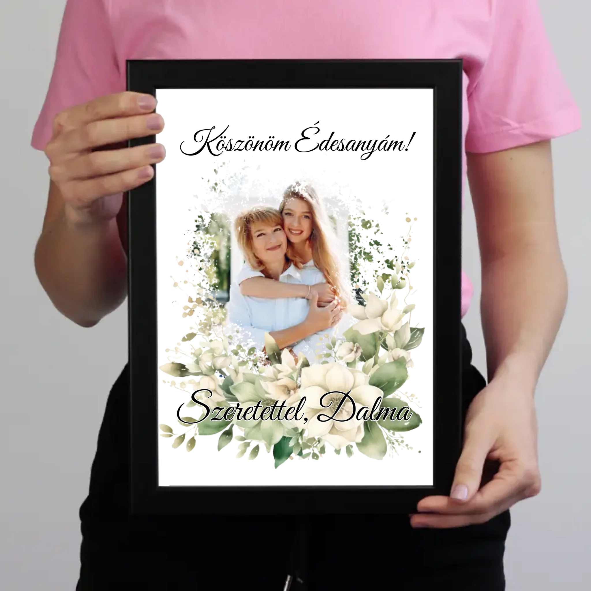 Egyedi képes falikép - Esküvői köszönőajándék egyedi képpel Anyukáknak