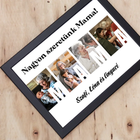 Ajándék Mamának - Egyedi képes Mama szeretünk falikép