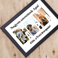 Ajándék Apának - Egyedi képes Apa szeretünk falikép