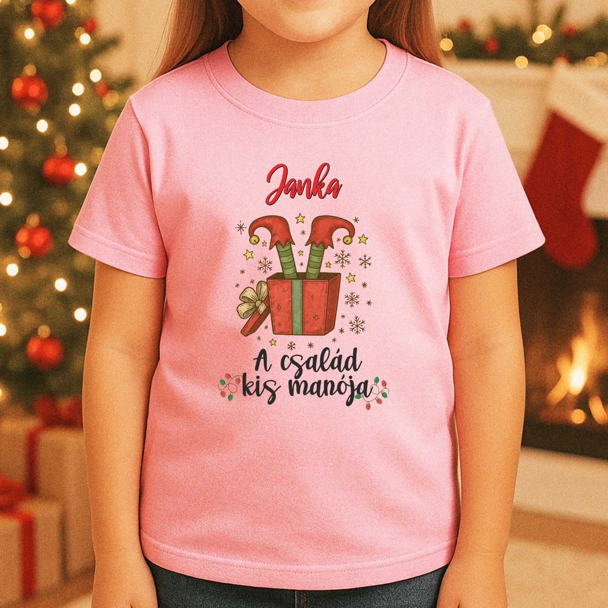 A család kis manója gyerek póló karácsonyra