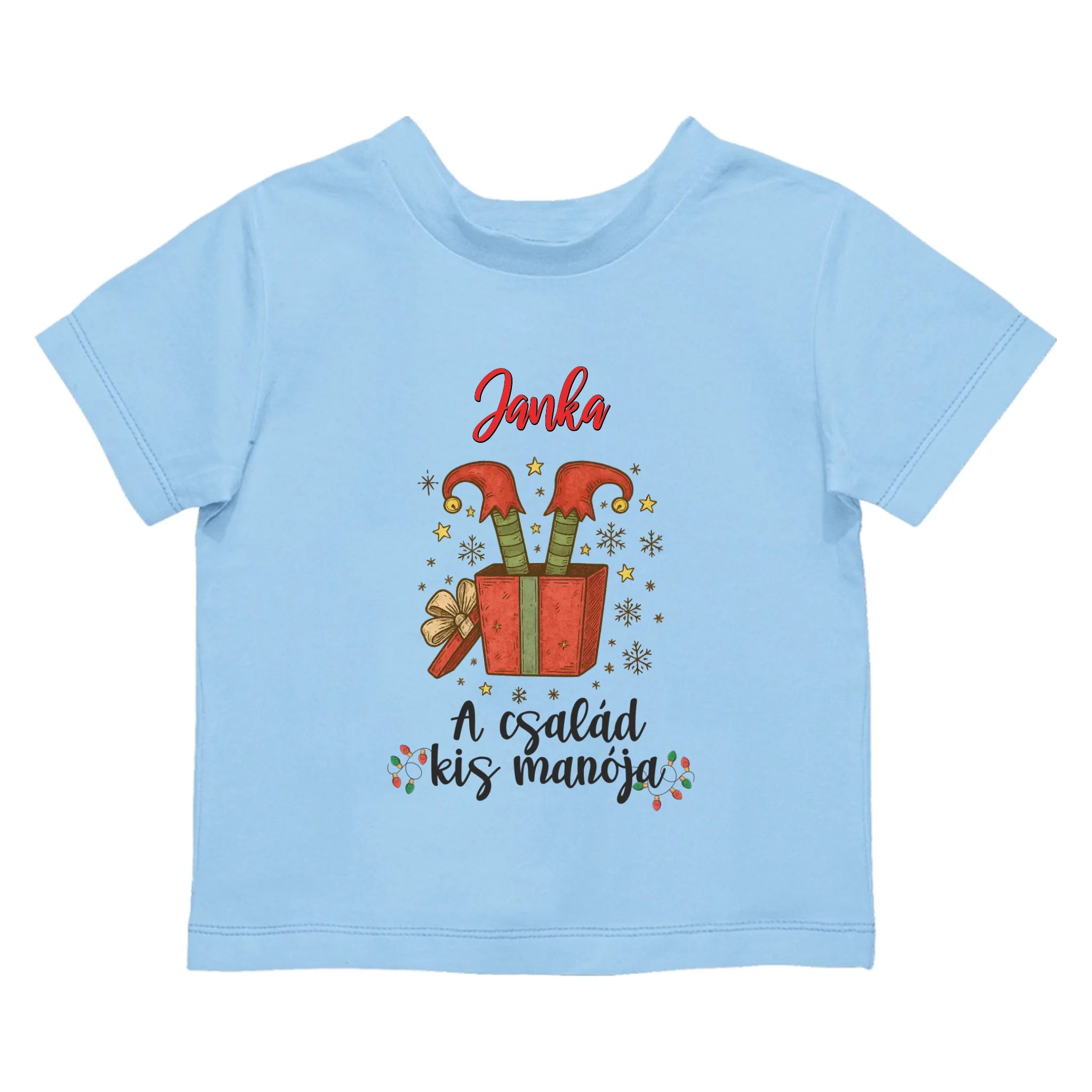 A család kis manója gyerek póló karácsonyra