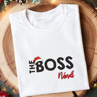 Egyedi férfi póló - The boss karácsonyi póló férfiaknak