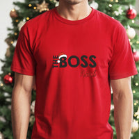 Egyedi férfi póló - The boss karácsonyi póló férfiaknak