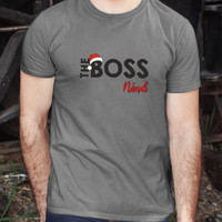 Egyedi férfi póló - The boss karácsonyi póló férfiaknak