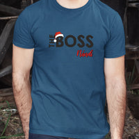 Egyedi férfi póló - The boss karácsonyi póló férfiaknak