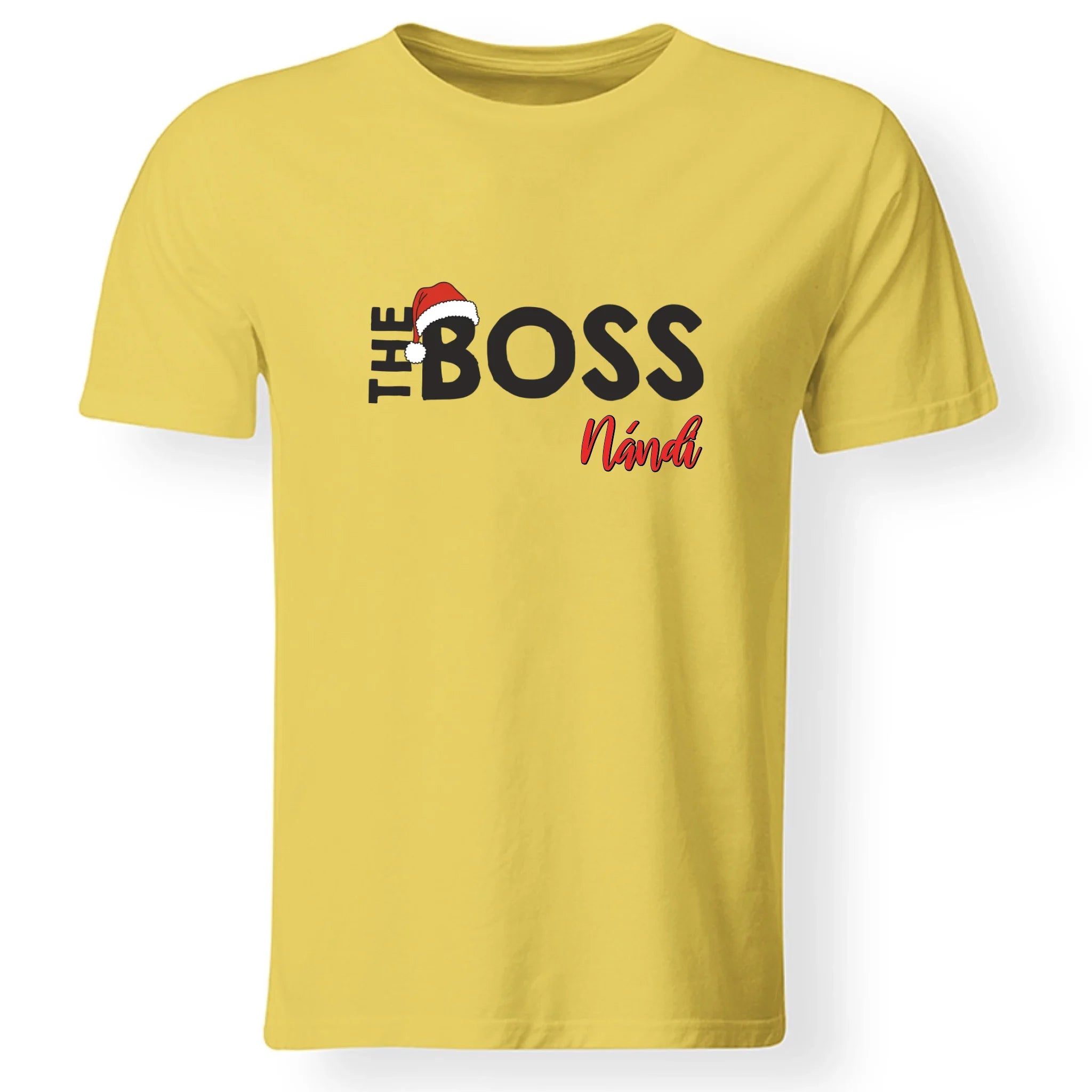 Egyedi férfi póló - The boss karácsonyi póló férfiaknak