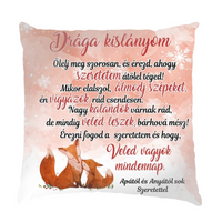 Karácsonyi ölelős fullprint párna választható mintával gyerekeknek
