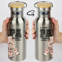 Ajándék Papáknak - Személyre szabható A legjobb Papa ezüst kulacs