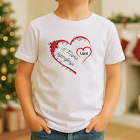 Szíves feliratos gyerek póló karácsonyra