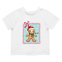 Mézeskalács mintás gyerek póló karácsonyra egyedi névvel