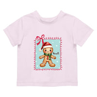 Mézeskalács mintás gyerek póló karácsonyra egyedi névvel