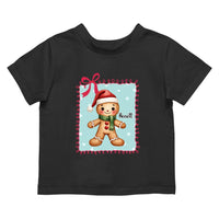 Mézeskalács mintás gyerek póló karácsonyra egyedi névvel