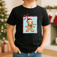 Mézeskalács mintás gyerek póló karácsonyra egyedi névvel