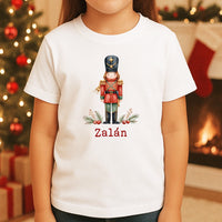 Vintage karácsonyi mintás gyerek póló egyedi névvel