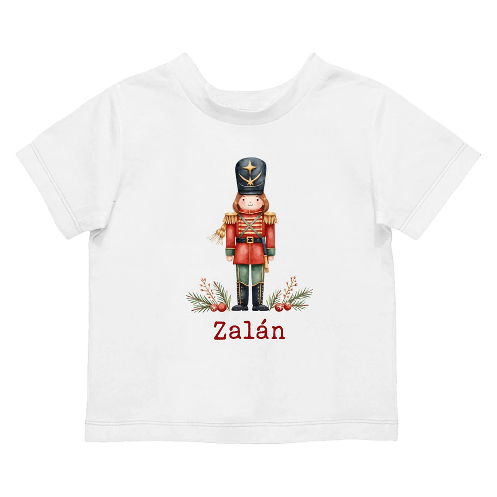 Vintage karácsonyi mintás gyerek póló egyedi névvel