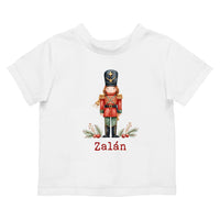 Vintage karácsonyi mintás gyerek póló egyedi névvel