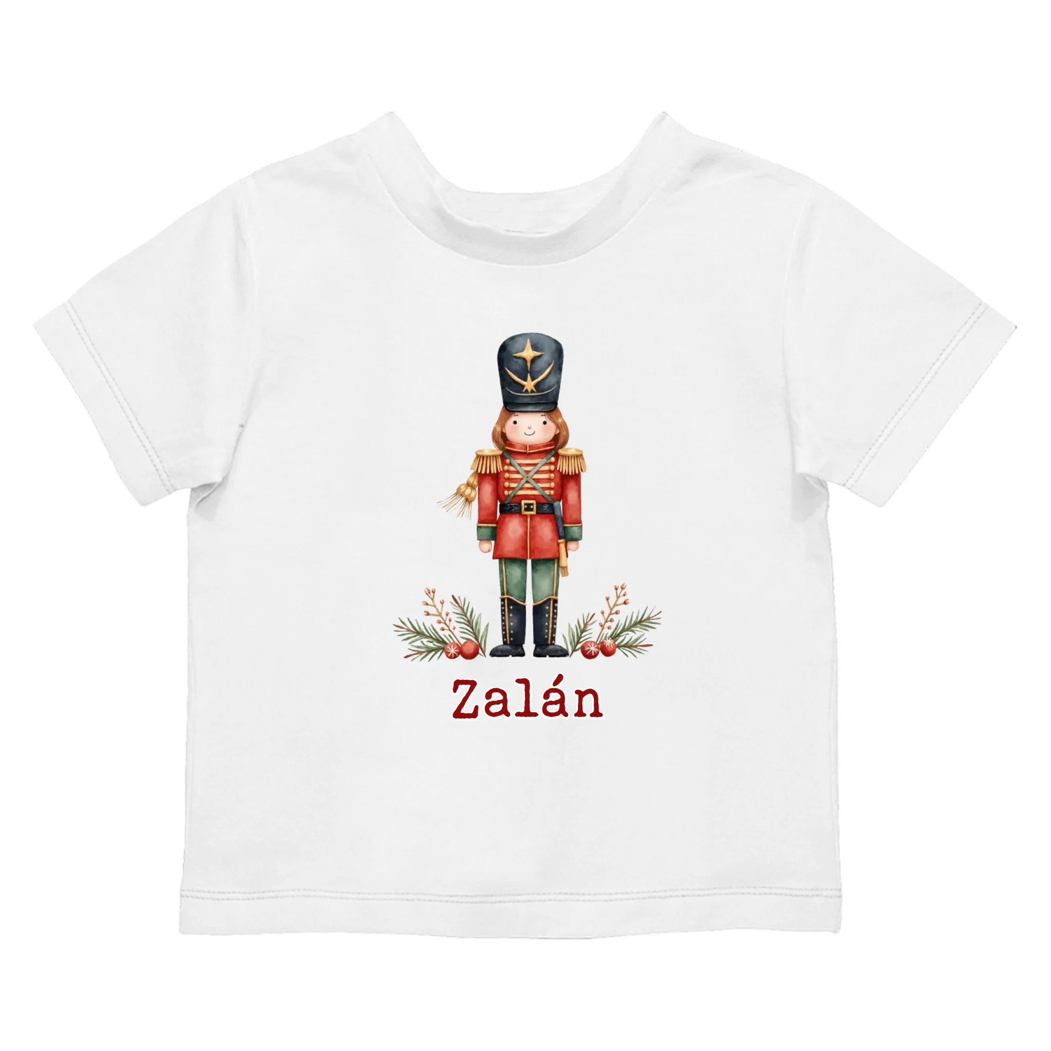 Vintage karácsonyi mintás gyerek póló egyedi névvel