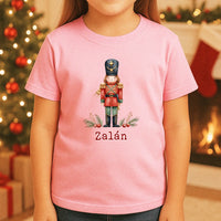 Vintage karácsonyi mintás gyerek póló egyedi névvel