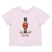 Vintage karácsonyi mintás gyerek póló egyedi névvel