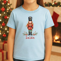 Vintage karácsonyi mintás gyerek póló egyedi névvel