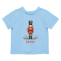 Vintage karácsonyi mintás gyerek póló egyedi névvel