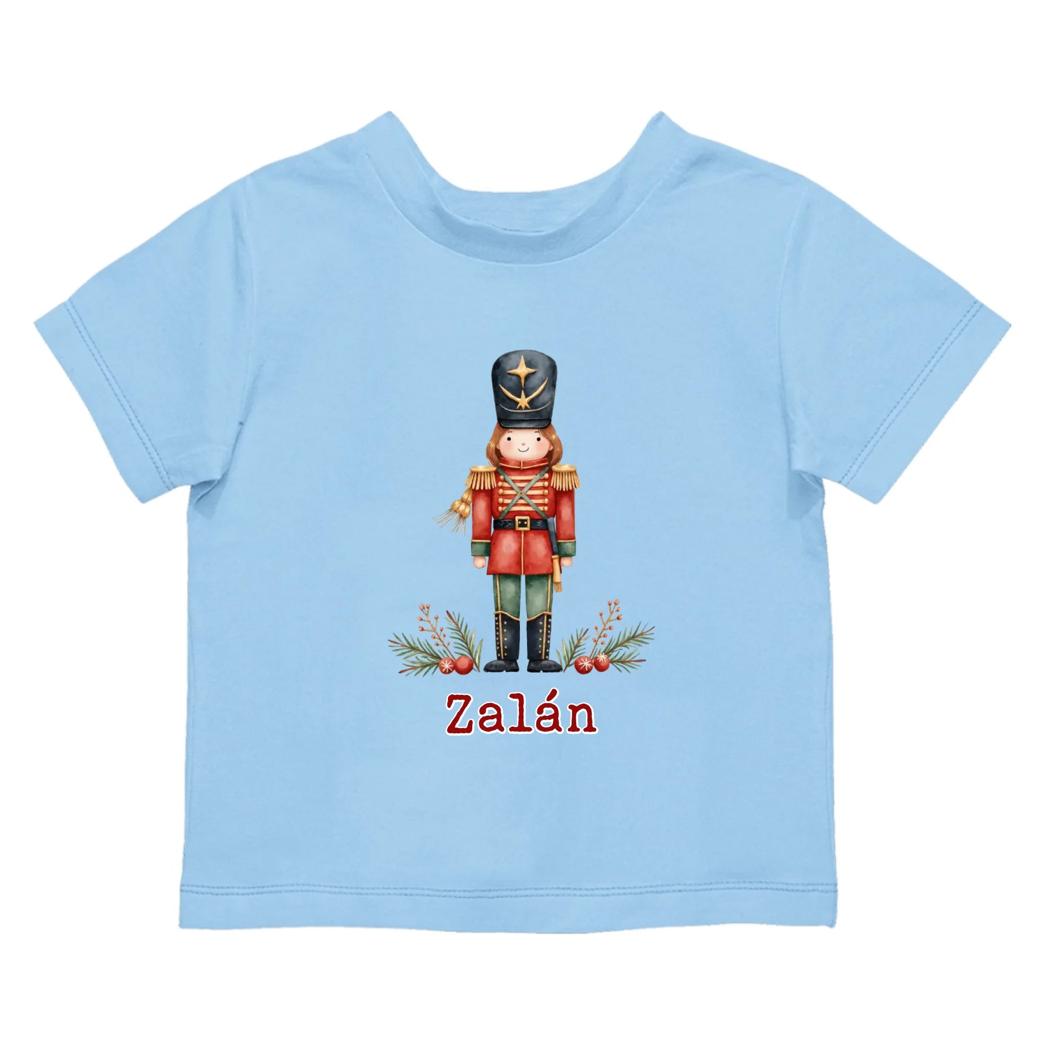 Vintage karácsonyi mintás gyerek póló egyedi névvel