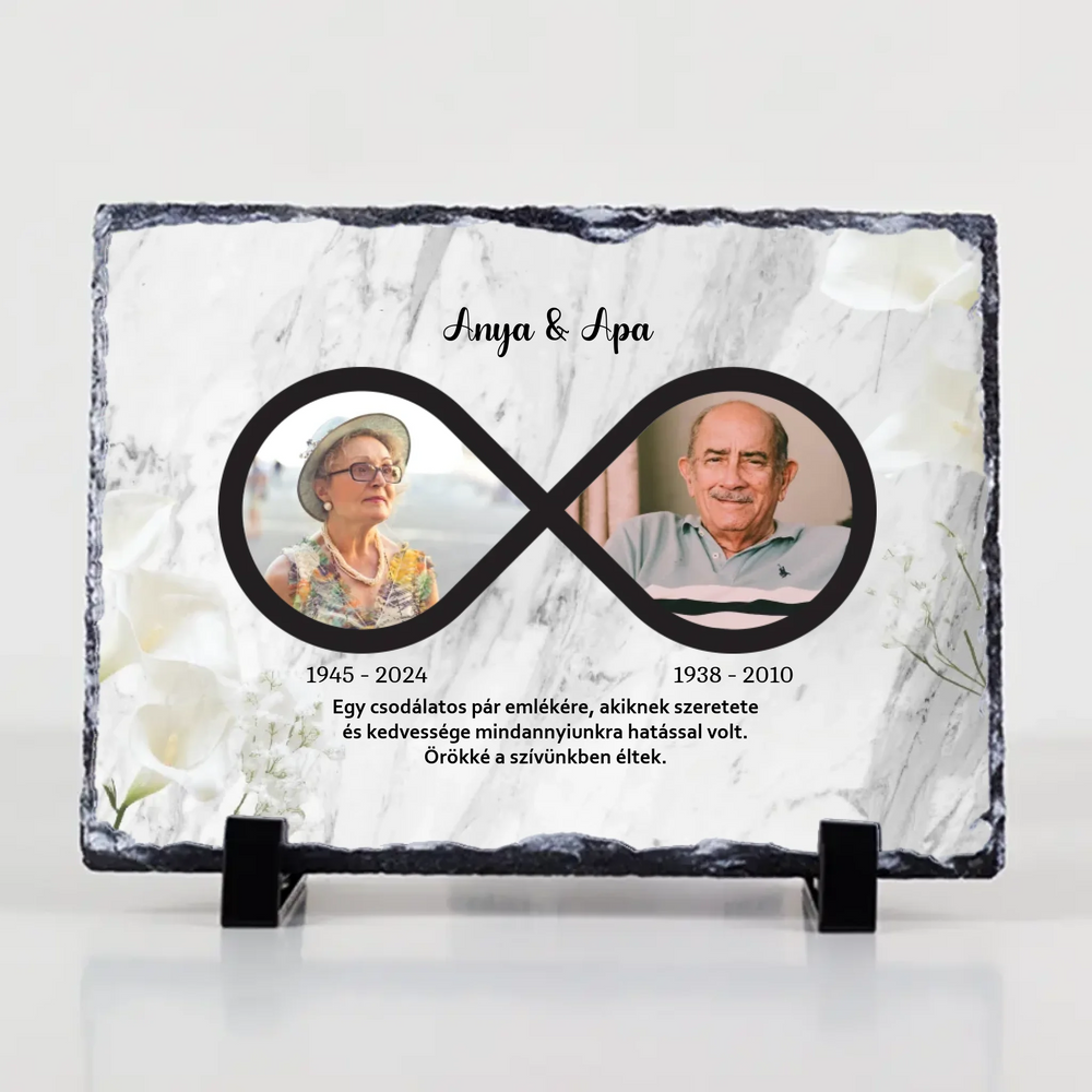 Örökké a szívünkben éltek megemlékezős gránitlap