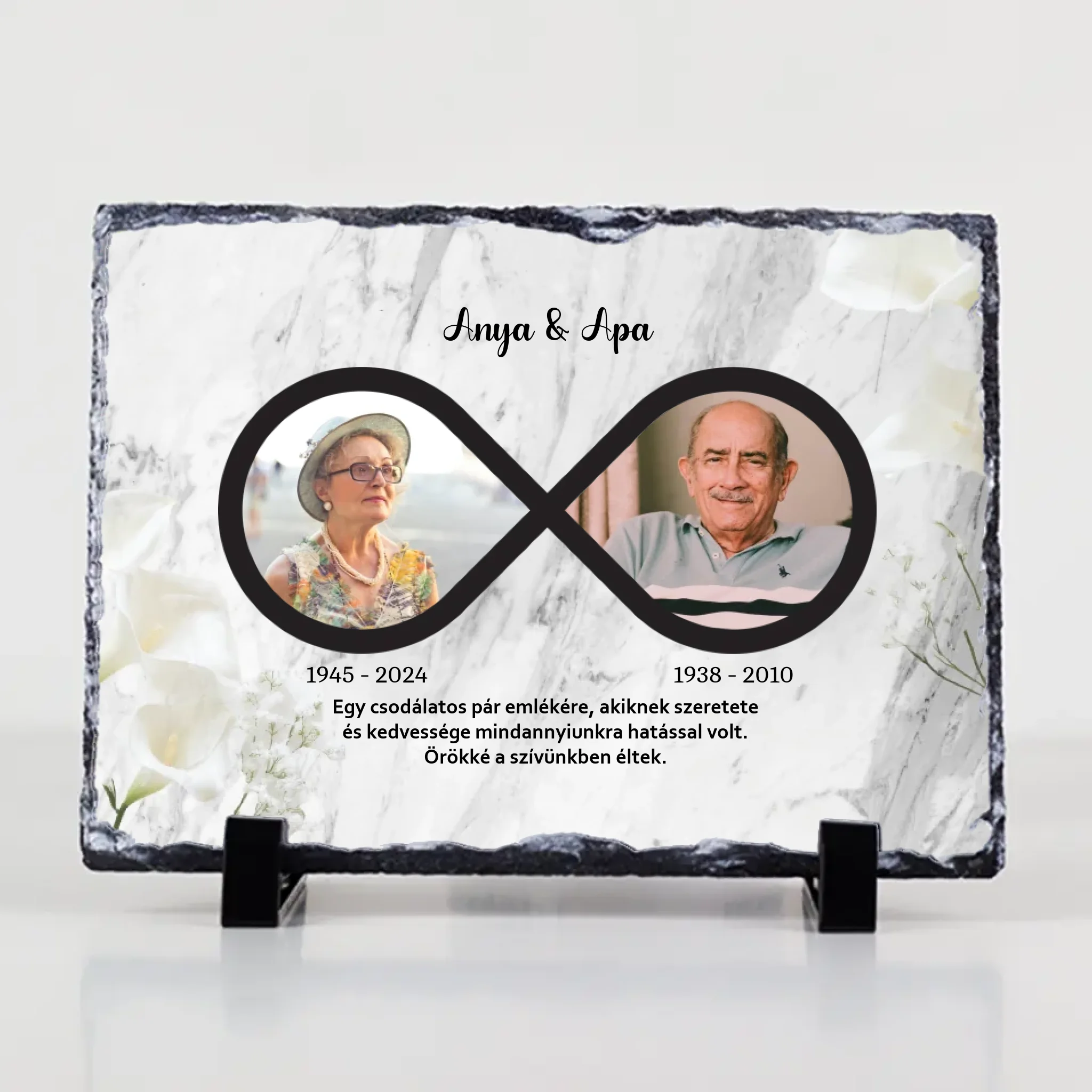 Örökké a szívünkben éltek megemlékezős gránitlap