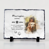 Megemlékezős gránitlap szeretett kis kedvencről