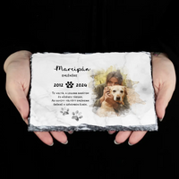 Megemlékezős gránitlap szeretett kis kedvencről