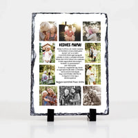 10 fényképes fotókollázs gránitkő - egyedi ajándék nagymamáknak