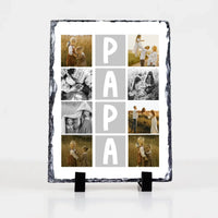 8 fényképes fotókollázs fényképes gránitkő- egyedi ajándék nagypapáknak