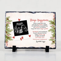 Ultrahang fotós ajándék gránitlap szerkeszthető felirattal