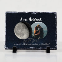 	 A mi holdunk - egyedi képes ajándék gránitlap szerkeszthető felirattal