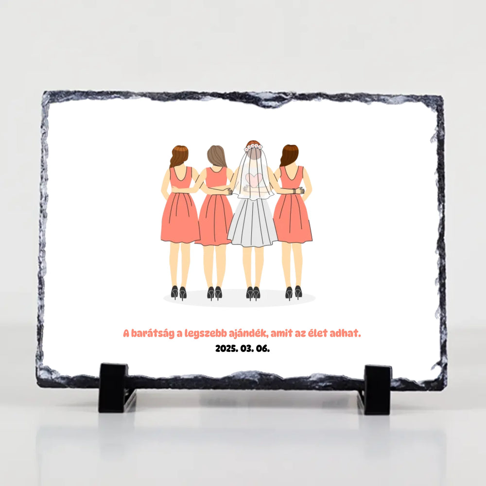 Szerkeszthető gránitlap - Jelképes esküvői ajándék egyedi mintával