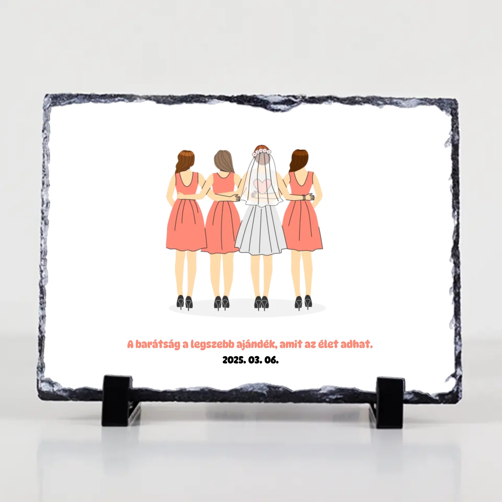 Szerkeszthető gránitlap - Jelképes esküvői ajándék egyedi mintával