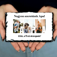 Ajándék Apának - Egyedi képes Apa szeretünk gránitlap