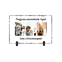 Ajándék Apának - Egyedi képes Apa szeretünk gránitlap
