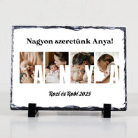 Ajándék Anyának - Egyedi képes Anya szeretünk gránitlap