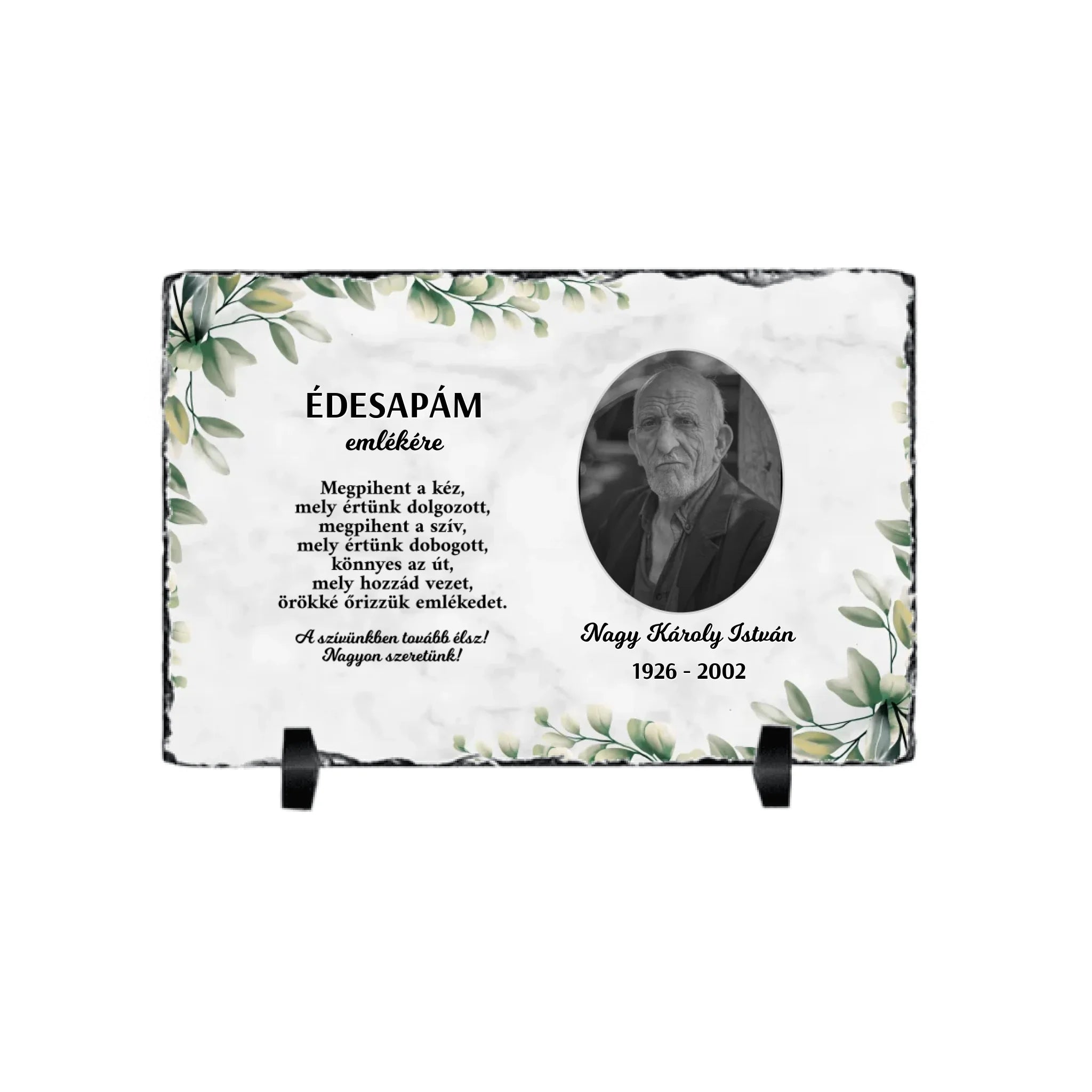 Szívünkben tovább élsz gránitlap