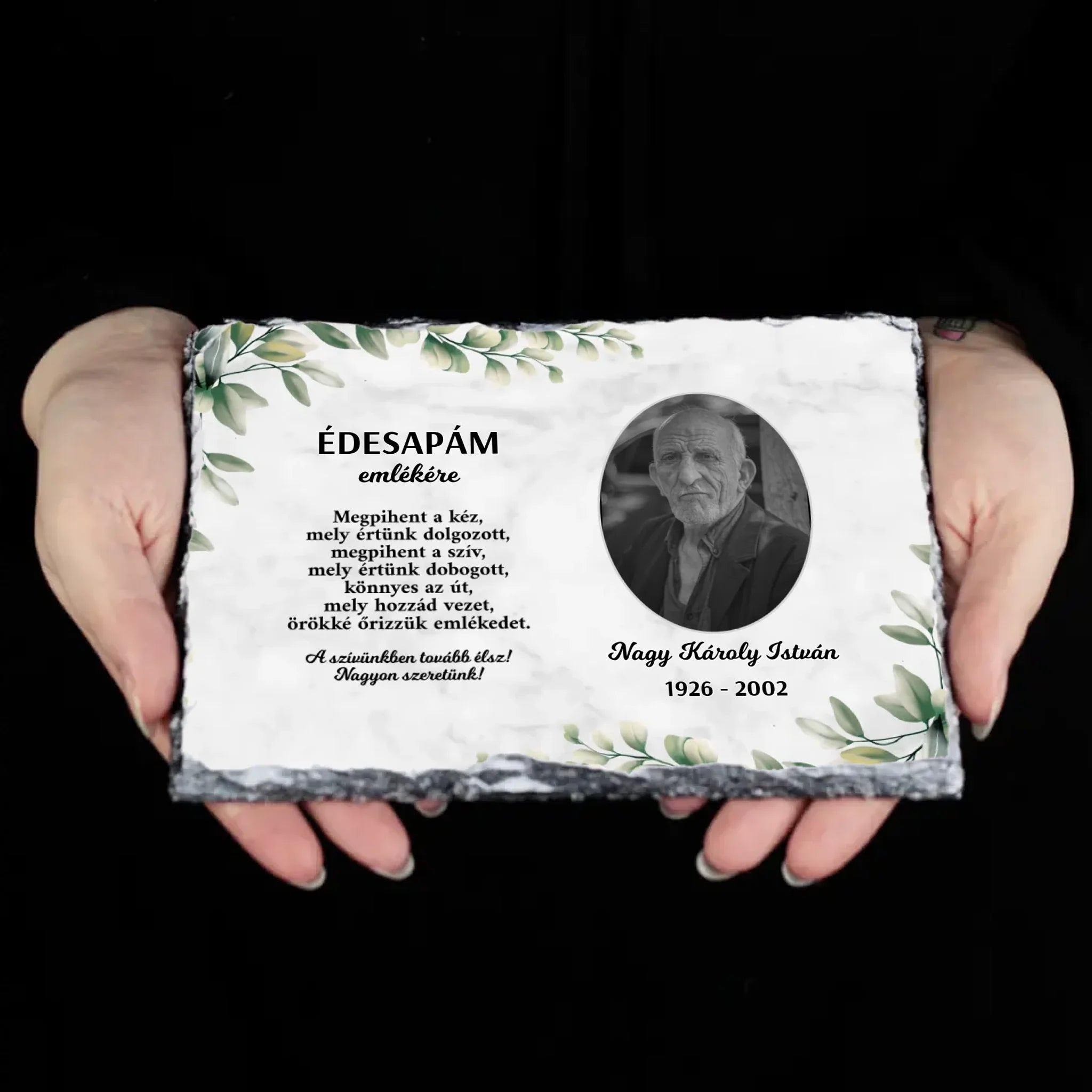 Szívünkben tovább élsz gránitlap