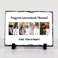 Ajándék Mamának - Egyedi képes Mama szeretünk gránitlap