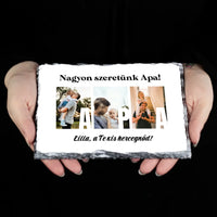 Ajándék Apának - Egyedi képes Apa szeretünk gránitlap