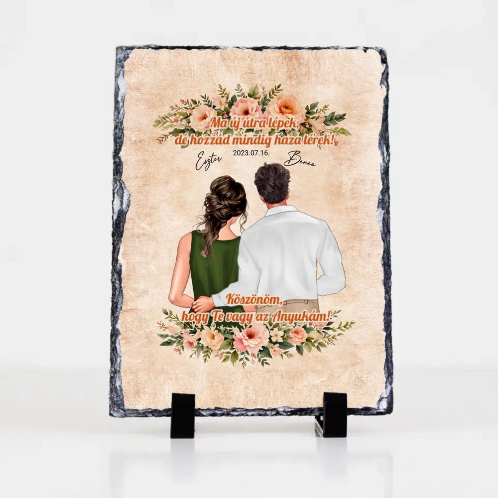 Köszönöm, hogy Te vagy az Anyukám - Anya és Vőlegény egyedi szülőköszöntő ajándék