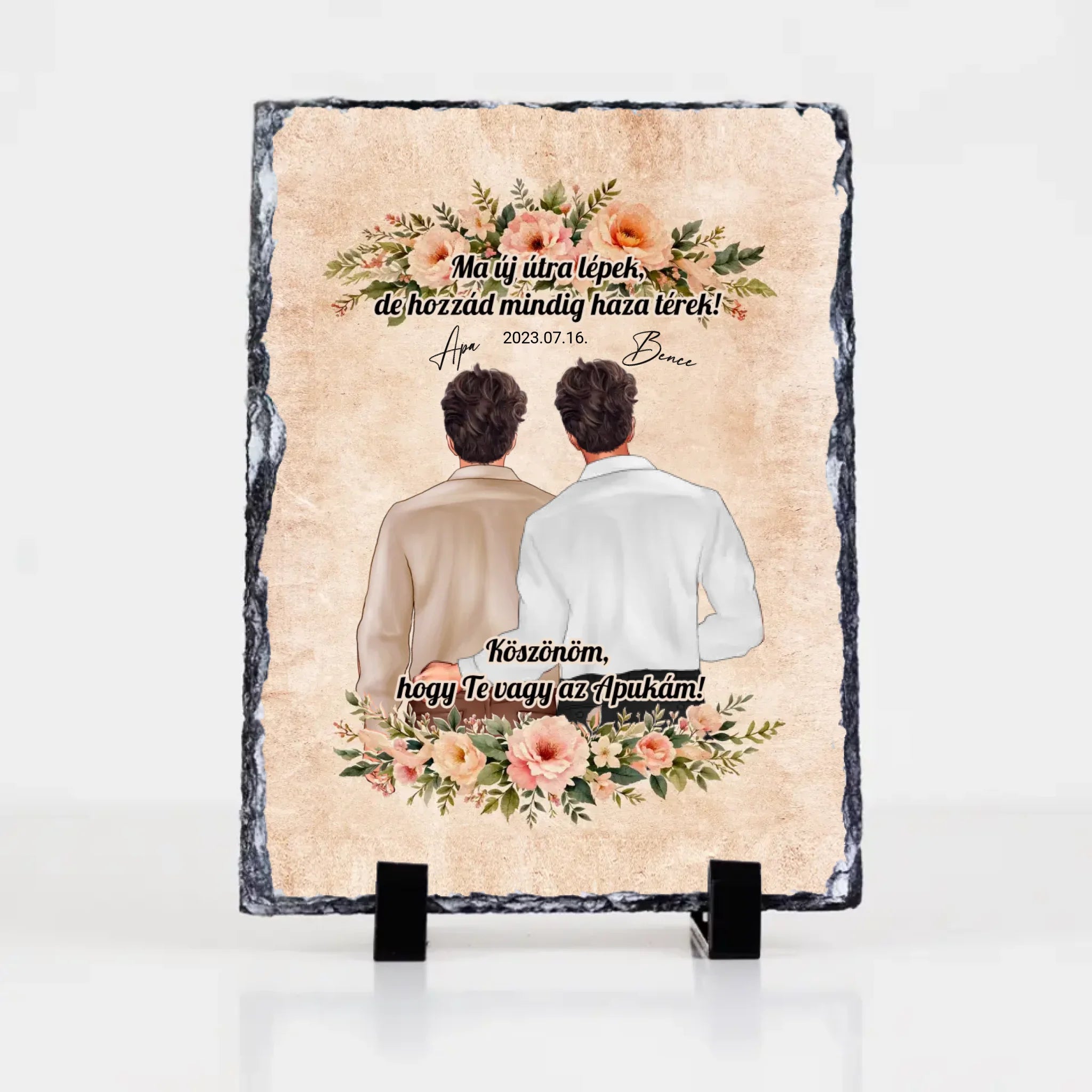 Köszönöm, hogy Te vagy az Apukám - Apa és Vőlegény egyedi szülőköszöntő ajándék