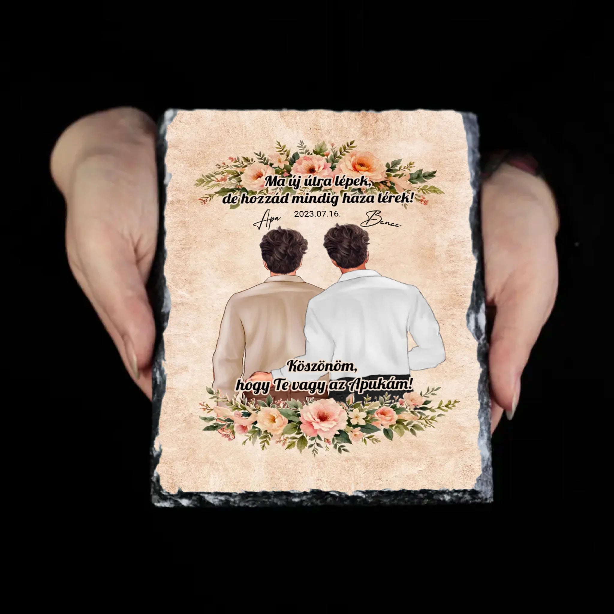 Köszönöm, hogy Te vagy az Apukám - Apa és Vőlegény egyedi szülőköszöntő ajándék